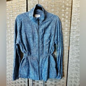 Old Navy Women’s Blue Linen Jacket L